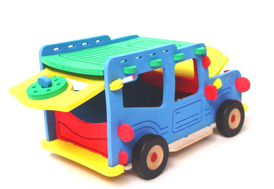 Hračka pěnové puzzle stavebnice - offroad auto