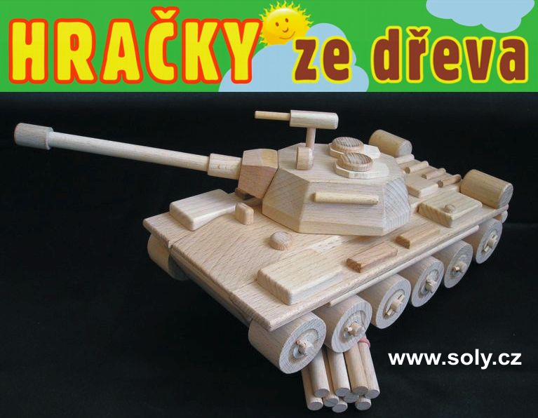 Hračky tank T72 ze dřeva