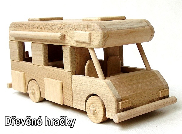 Dřevěné hračky karavan pro děti