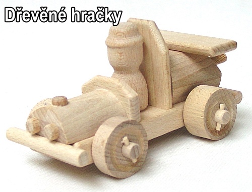 Dřevěné hračky, závodní autíčko pro nejmenší děti