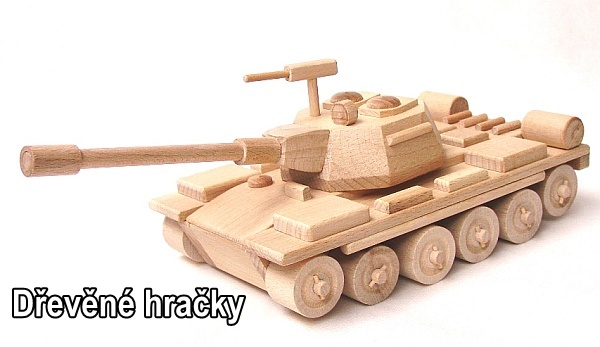 Dřevěné hračky, ruský tank na hraní pro děti
