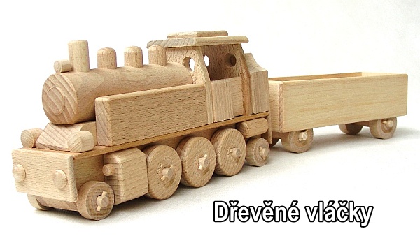 Dřevěné hračky, parní lokomotiva řady DR, vláček