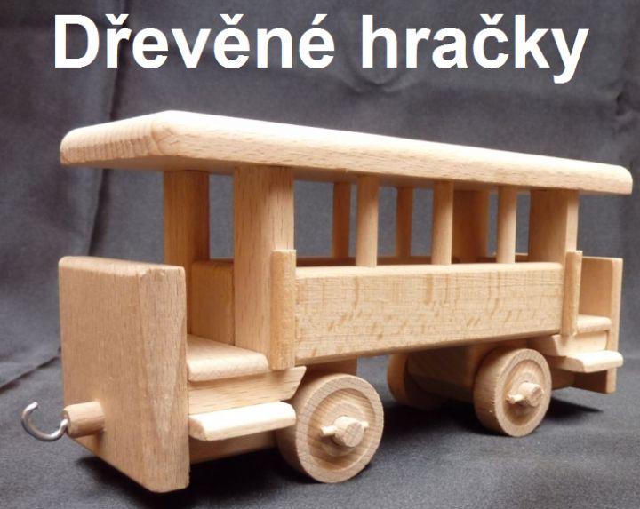 Dřevěné hračky, vagóny k vláčku