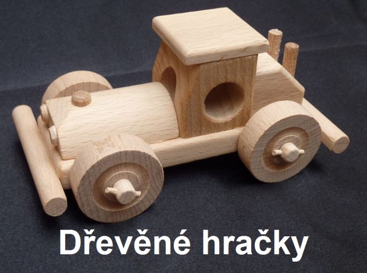 Dřevěné hračky, závodní autíčko pro děti