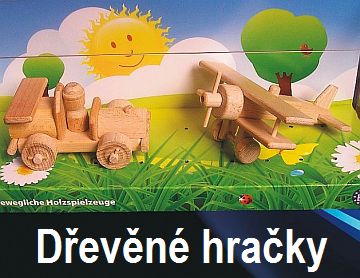 Dřevěné hračky auta a letadla