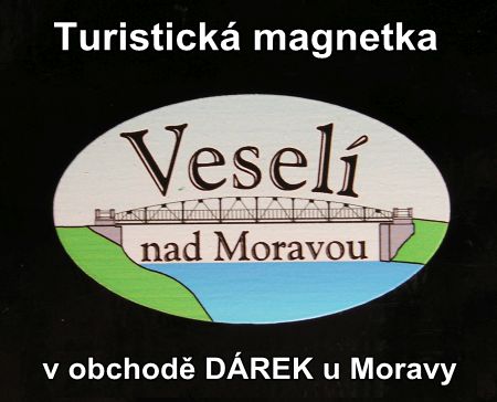 Turistická magnetka Veselí nad Moravou obchod DÁREK u Moravy