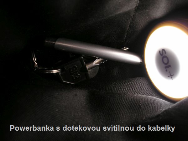 Dotyková kapesní led svítilna i pro nabíjení mobilů