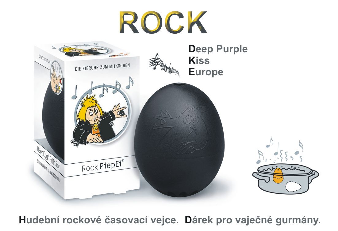 Vaření vajíček s hudebním vařičem BeepEgg Rock