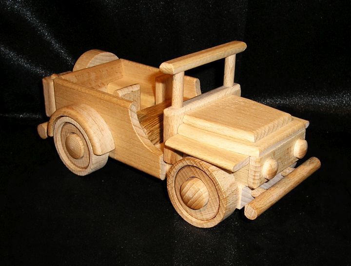 Vojenský terénní Jeep - dřevěné hračky