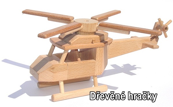 Dřevěné hračka dětský vrtulník