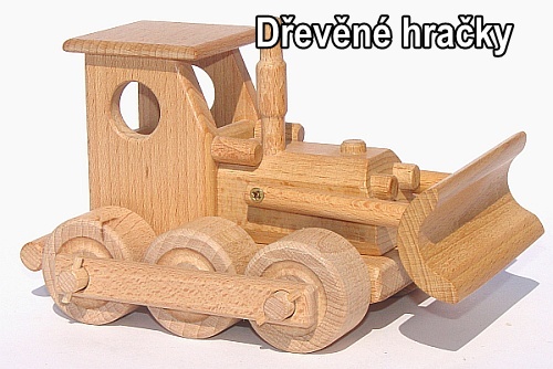 Dřevěné hračky, buldozer Bruder