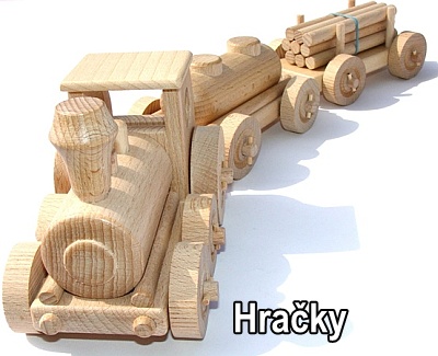 Dřevěné hračky, nákladní vláčky pro děti na hraní s vagony