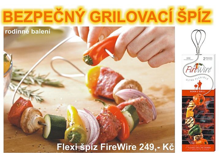 Grilovací jehl pro vepřové špízy na grilu