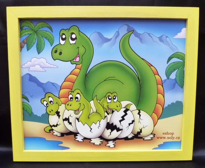 Dětský kreslený obrázek brontosaurus-dracek
