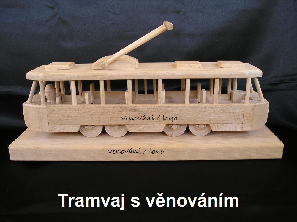 Tramvaj Tatra k narozeninám, dřevěné hračky pro řidiče