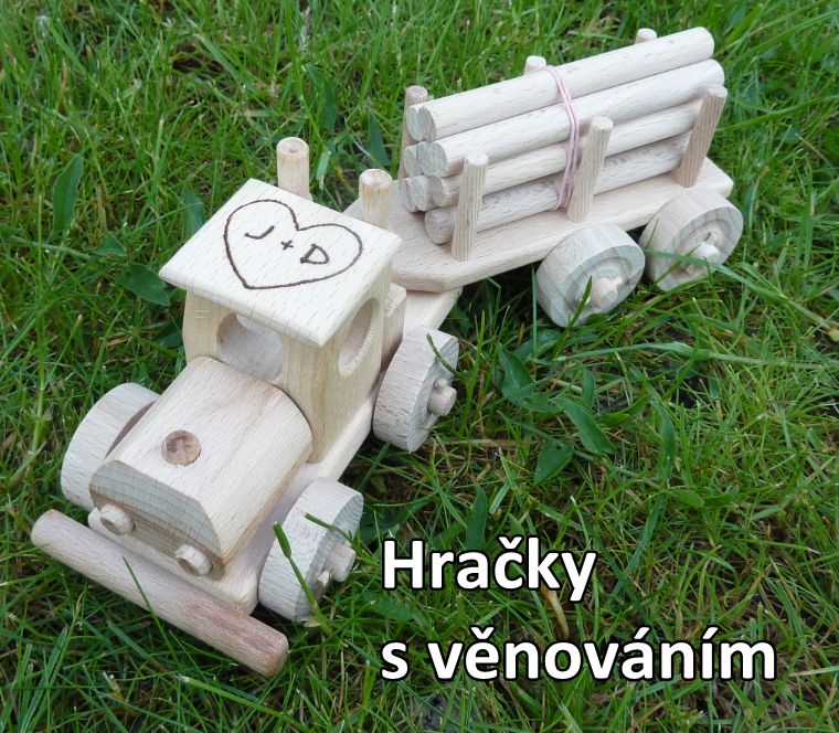 Věnování na hračce, nákladní autíčko