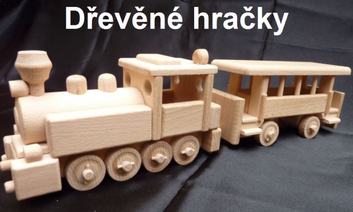 Dřevěné hračky a vláčky pro děti