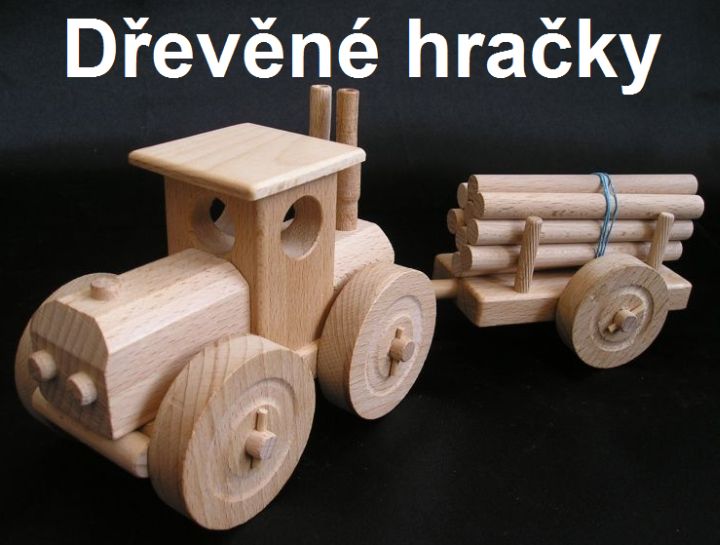 Traktor pro děti. Dřevěné hračky