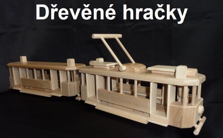 Tramvaje, dřevěné hračky pro nejmenší