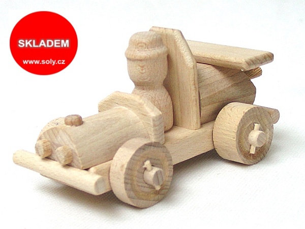 Hračka autíčko ze dřeva, dárek k narozeninám