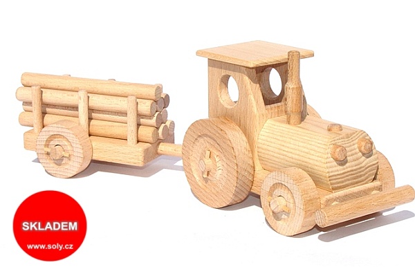 Traktor, dřevěné dárky, hračka pro děti, český výrobek