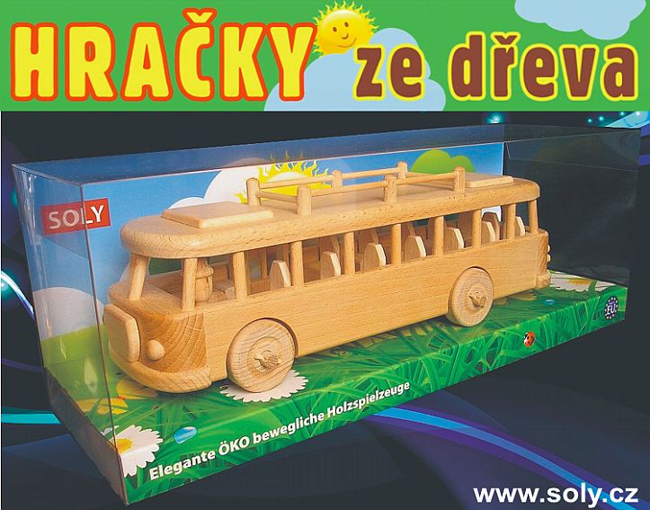 Dřevěné hračky - autobusy