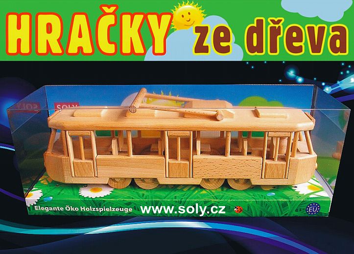 Dřevené hračky - tramvaj