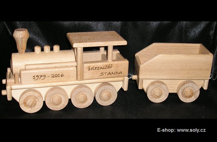 Dřevěná lokomotiva, hračka