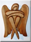 Sedící anděl . 24 cm, dřevěné sošky svatých