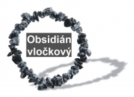 Obsidián vločkový - náramek minerál šperk význam