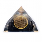Orgonitová pyramida turmalín s květem života