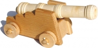 Historické dělo, kanon ze dřeva - dřevěné hračky