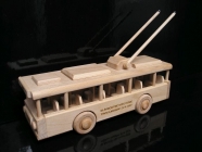 Trolejbus - dřevěné hračky