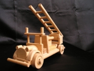 Hasičské požární auto, vozidlo - dřevěné hračky