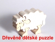 Ovečka dřevěné dětské skládací puzzle