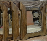 Chalupářské zrcadla v retro dřevěném rámu