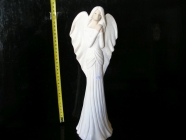 Bílý anděl, andělíček ochránce ze sádry, dekorace, soška