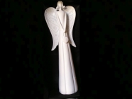 30 cm vysoký bílý anděl, bytové dekorace