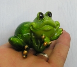 Žába | zelená žabka dekorace figurka keramika