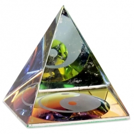 Krystalová pyramida Yin Yang