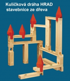 Kuličková dráha HRAD dřevěná stavebnice