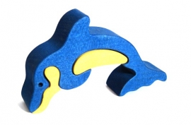 Dřevěné dětské puzzle delfin