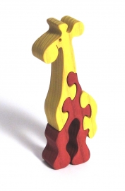Dřevěné dětské puzzle zirafa
