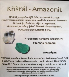 KŘIŠŤÁL - AMAZONIT anděl 