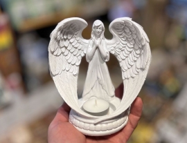Anděl soška s držákem na svíčku
