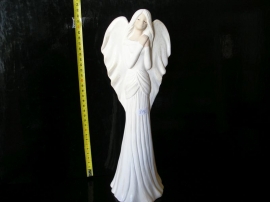 Bílý anděl, andělíček ochránce ze sádrý, dekorace, soška