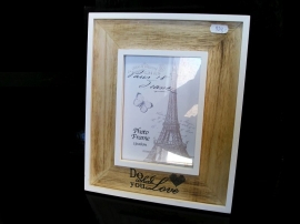 13x18 cm fotorám Paříž dřevěný hnědý bílý