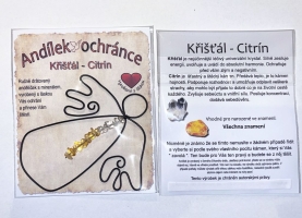Anděl podle zvěrokruhu KŘIŠŤÁL - CITRÍN