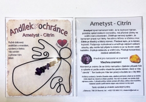 Anděl PODLE ZNAMENÍ ametyst - citrín