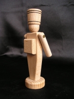 Dřevěný vojáček - hračky ze dřeva 12 cm.